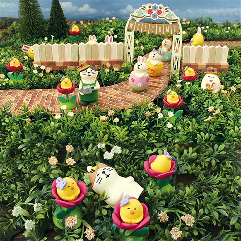 Mô Hình Đồ Chơi Chú Mèo Hoạt Hình Zakka Trang Trí Sân Vườn