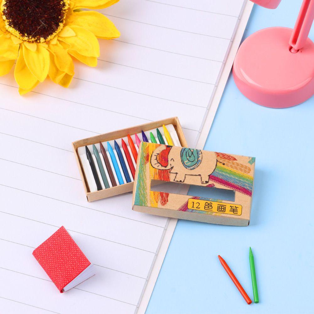 PISTA 1 Bộ Bút Chì Màu Trang Trí Nhà Búp Bê