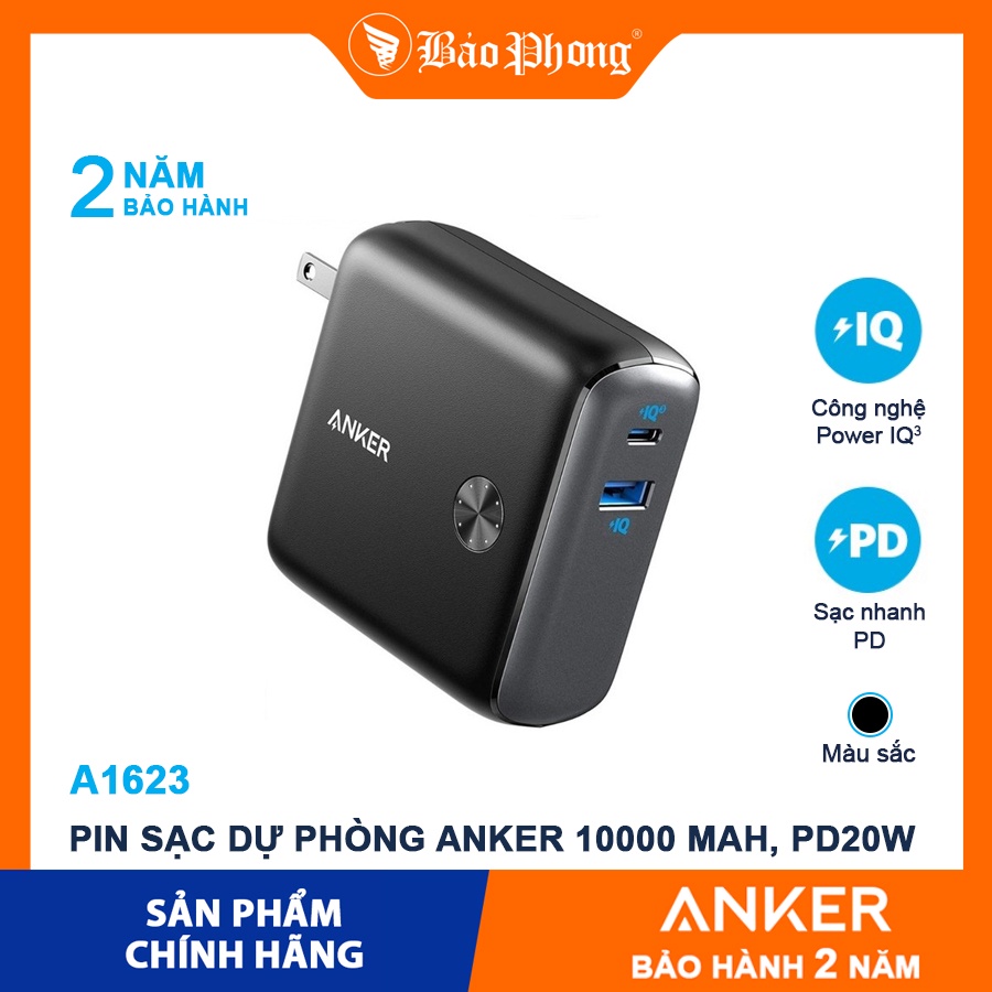 Pin Sạc dự phòng ANKER A1623 Power Core Fusion 10000 mAh Dành cho điện thoại iPhone iP Samsung Oppo nhỏ gọn đẹp rẻ