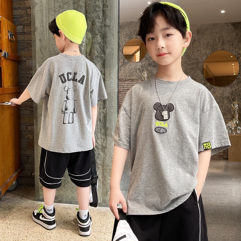 Bộ cộc tay bé trai 18-23kg, quần áo bé trai 4-14 tuổi ulca phong cách hàn quốc vải mềm mát, hàng may kĩ.Bé Xinh Shop 68