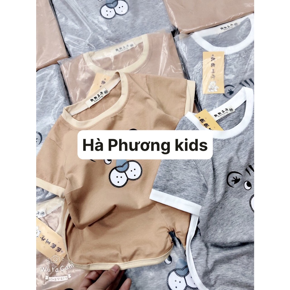 Bộ cotton cho bé trai và gái 7-17kg. chất vải cực xịn thông thoáng hình in xinh xắn