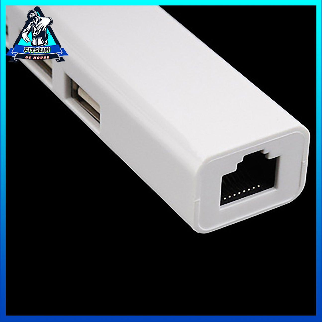 Bộ chuyển đổi USB 2.0 sang mạng LAN Ethernet RJ45 tốc độ cao với 3 cổng USB HUB