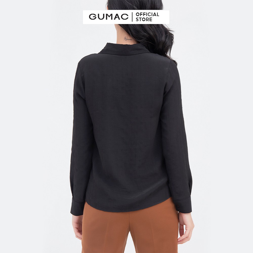 [Mã WABRGUM giảm 10% tối đa 30K đơn 99K] Áo sơ mi nữ giấu nút GUMAC form basic nhiều màu thanh lịch AC05003