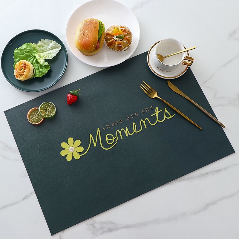 Tấm Da Lót Bàn Ăn Cách Nhiệt Chống Thấm Nước/Dầu Mỡ/Chống Nhiệt Độ Cao