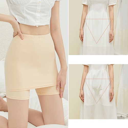 Quần An Toàn Mặc Trong Váy Chất Lụa Lạnh Không Đường May Hai Lớp Chống Nhìn Trộm Thời Trang Mùa Hè