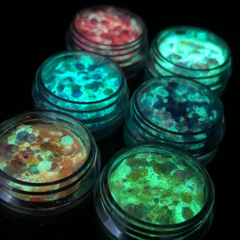 Hộp Kim Tuyến 6 Màu Trang Trí Móng Tay Nghệ Thuật