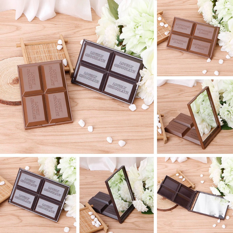 Gương Trang Điểm Mini Bỏ Túi Hình Bánh Quy Sô Cô La Dễ Thương