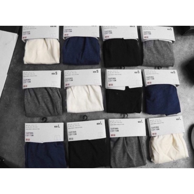 Quần sịp đùi nam - boxer nam cao cấp chất thun cotton co giãn 4 chiều mặc nhẹ như không, 4 màu đen trắng ghi xanh navy