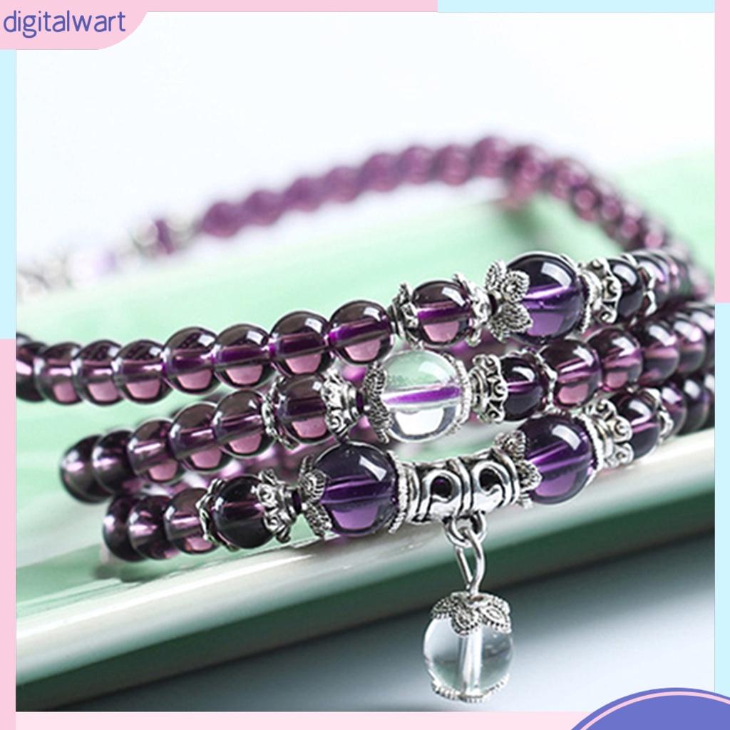 Vòng đeo tay dây chuỗi hạt trong suốt nhiều màu sắc 6mm sành điệu thời trang dành cho nữ