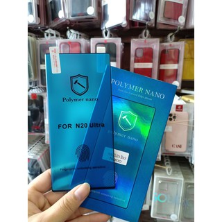 Miếng Dán dẻo Polymer Nano Cho Galaxy Note 20, Note 20 Ultra, Cảm ứng vân tay cực nhạy