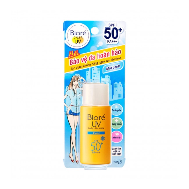 Biore sữa chống nắng thường dòng cool, 25ml, SPF50- PA+++