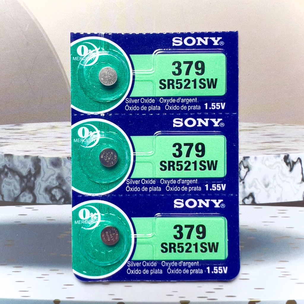 Vỉ 5 Viên Pin SR521SW / 379 Sony Nhật Bản Cho Đồng Hồ Đeo Tay