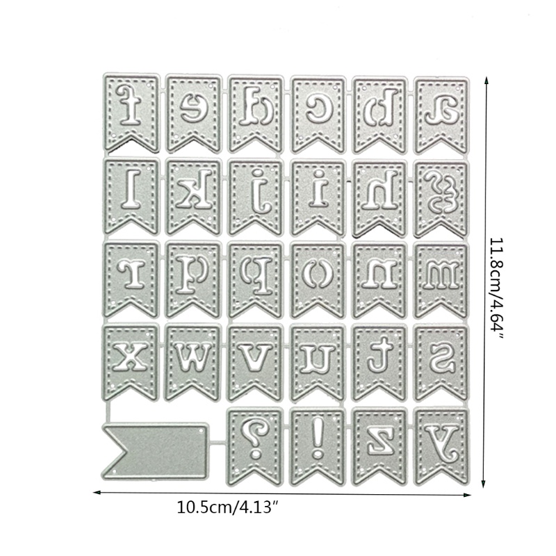 Khuôn Cắt Giấy Kim Loại Hình Chữ Cái 3D Xinh Xắn