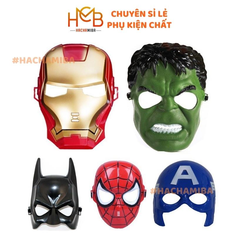 Mặt Nạ Nhựa Siêu Nhân Người Dơi, Người Nhện, Iron Man, Captain Các Loại