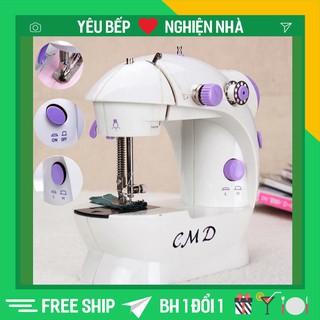 Máy khâu mini gia đình 2 tốc độ có đèn led cắt chỉ
