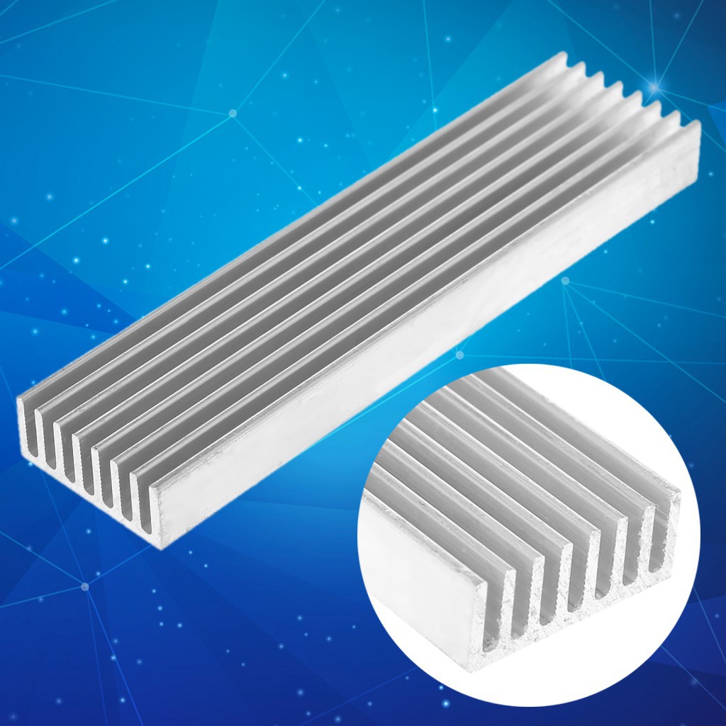 Dụng cụ tản nhiệt bằng nhôm chất lượng cao dành cho chip đèn LED IC 100 * 25 * 10mm