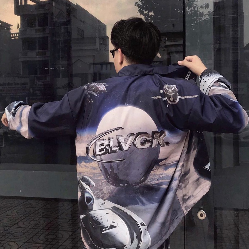 Áo khoác gió BLVCK in hình Universe
