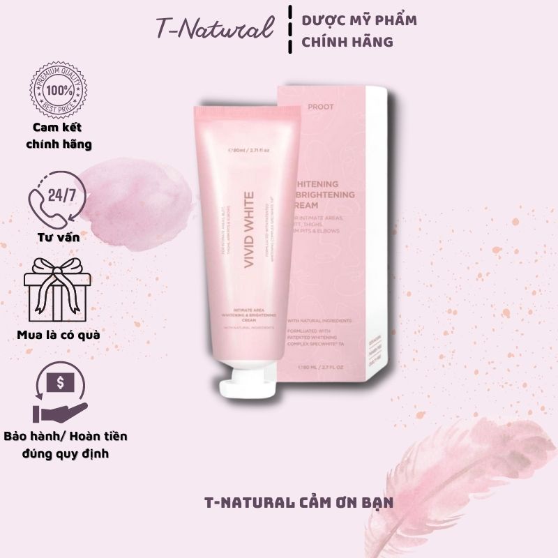 Kem giảm thâm nách/bẹn/ đầu gối, mờ thâm Vivid White 80g