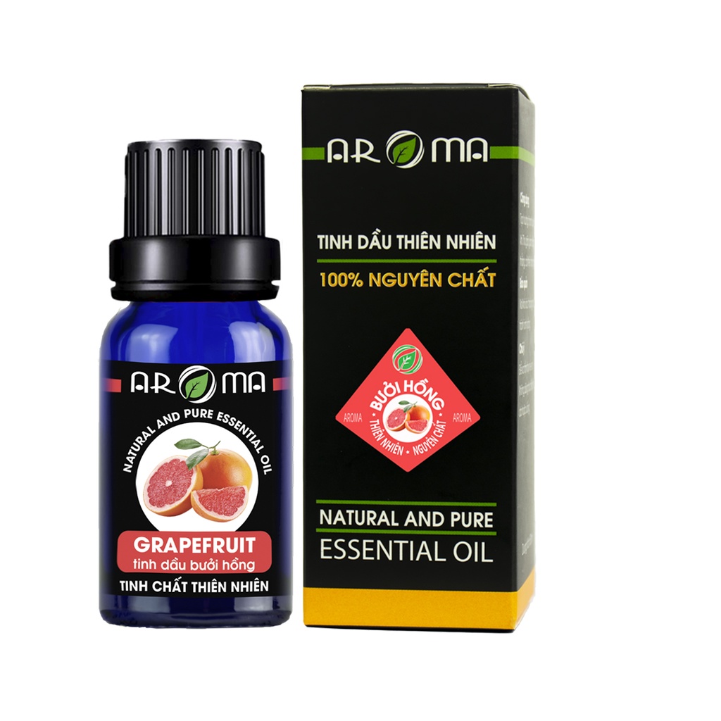 Tinh dầu Bưởi hồng Grapefruit AROMA, tinh dầu thơm phòng, thư giãn, thiên nhiên, nguyên chất