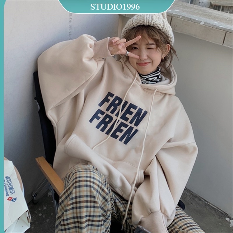 Áo hoodie nam nữ,Áo sweater nỉ nam nữ from rộng Unisex chất nỉ ngoại siêu dày dặn in chữ FRIEN