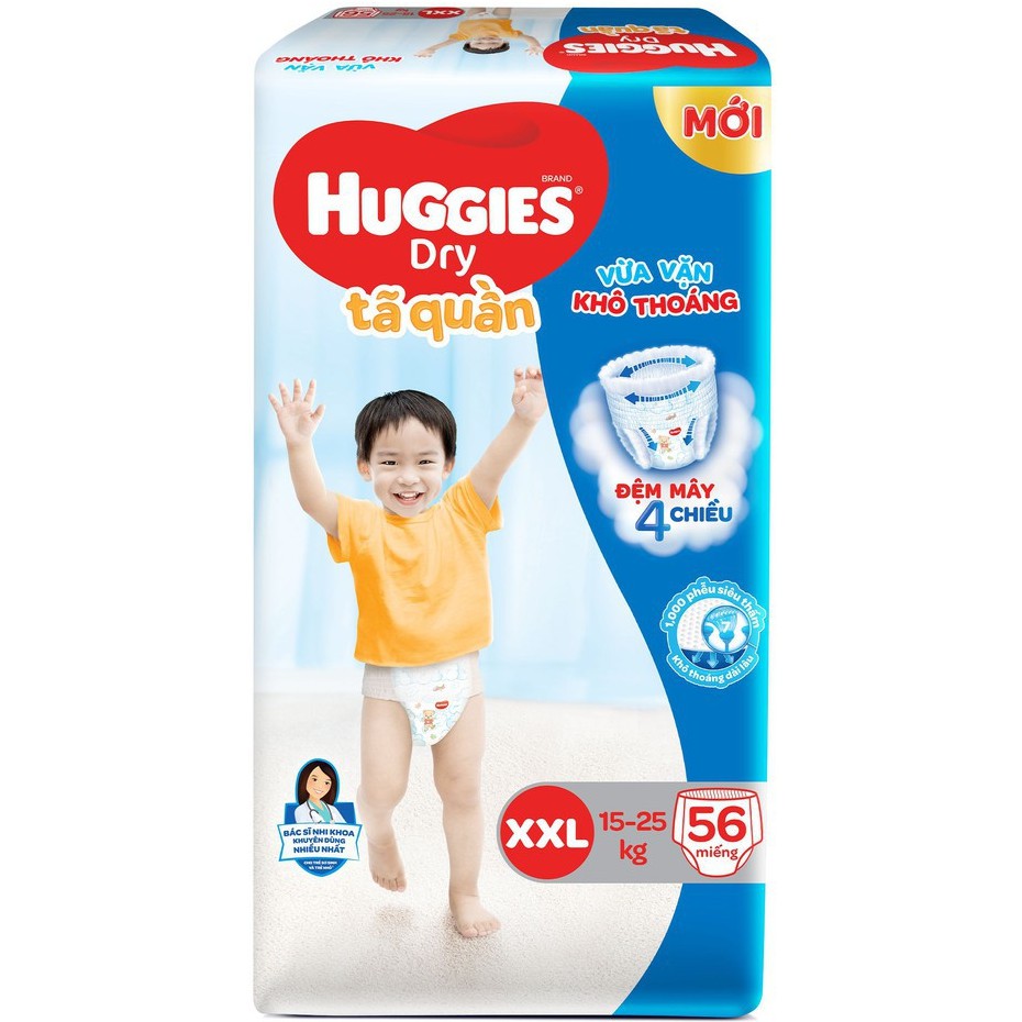 Tả quần Huggies Dry XXL56 mẫu mới