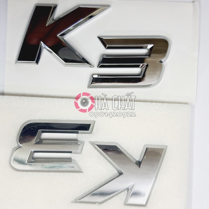 Logo chữ nổi K3 cho xe Kia K3 🚘 nhập khẩu Hàn Quốc chính hãng KIA MOTORS