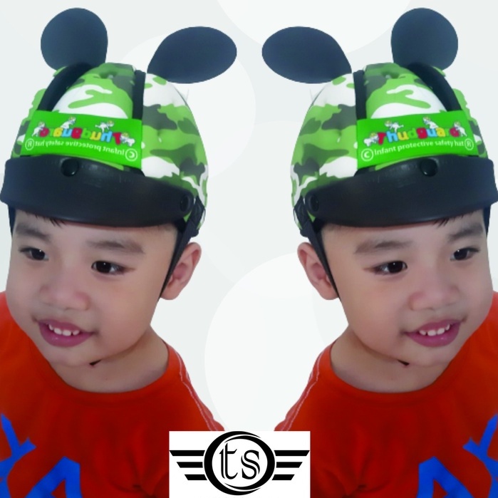 Mũ Bảo Hiểm Tem Hoạt Hình Lưỡi Trai An Toàn Cho Bé Tập Đi 7 Tháng Đến 5 Tuổi_ts1820