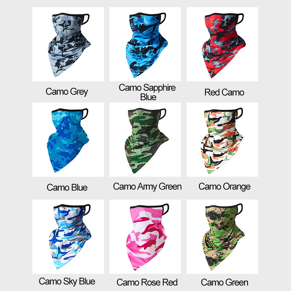 Khăn Quàng Cổ Thể Thao Hình Tam Giác Bằng Lụa Lạnh Chống Nắng Mùa Hè