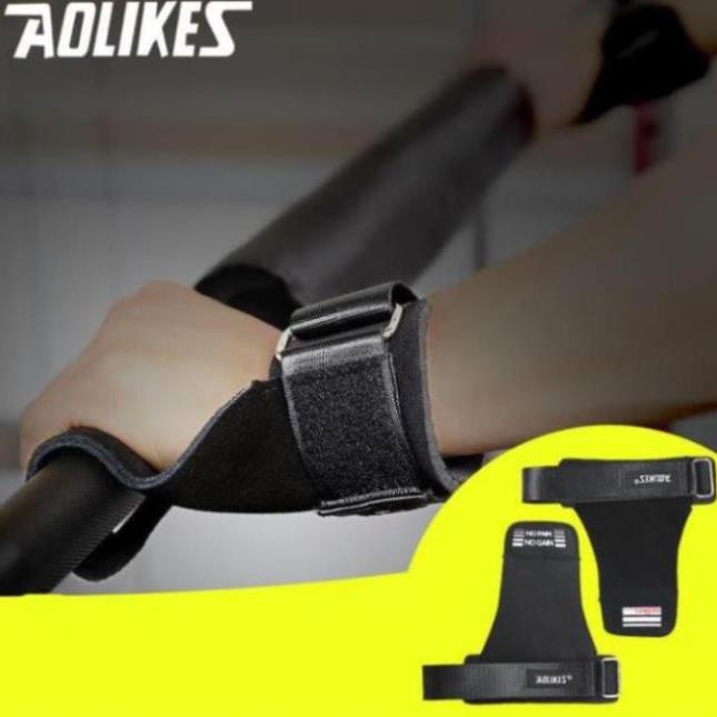 [GIÁ TỐT NHẤT] Phụ Kiện Gym Aolikes Dây kéo lưng bảo vệ bạn tay No Pain 2 chiếc (7639). TPBS