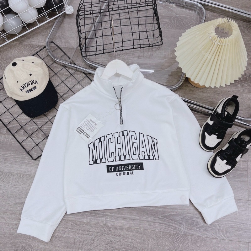 SIZE ĐẠI 20-30KG: Áo MICHIGAN dáng croptop cực chất cho bé gái - AMCG