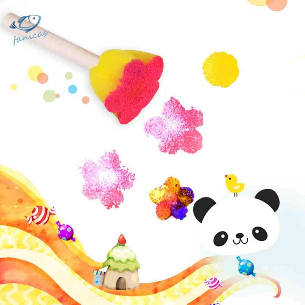 Set 5 Cọ Xốp Vẽ Tranh Cho Bé