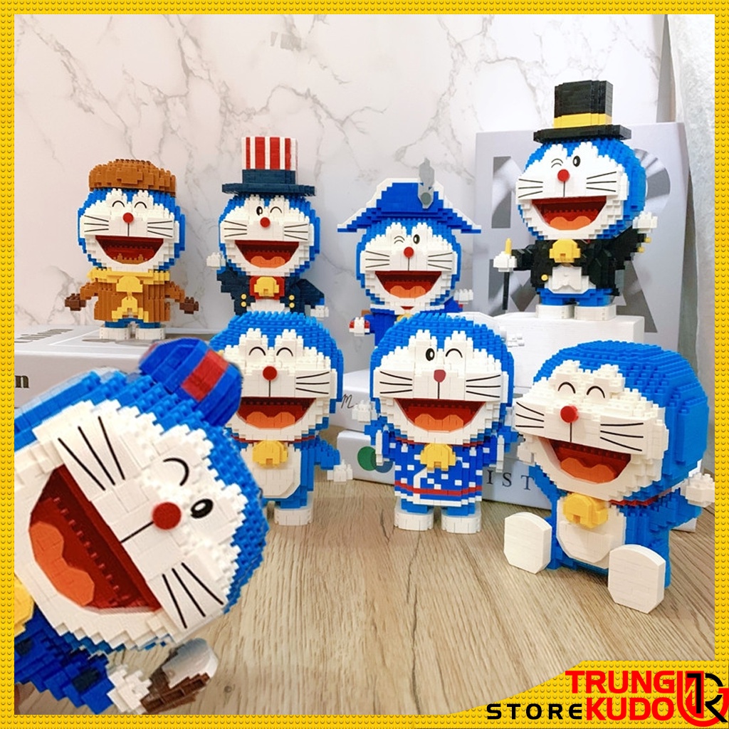Mô hình Doremon dạng Đồ chơi xếp hình Doraemon nhiều mẫu dùng làm quà tặng, đồ decor