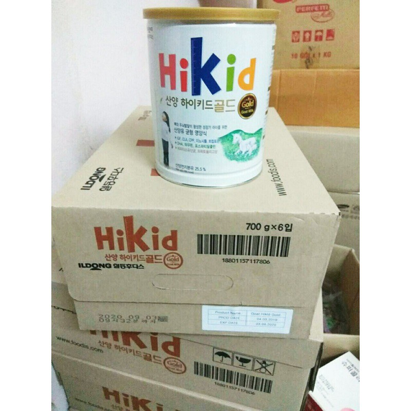 [ Hàng Chuẩn ] Sữa Dê Hikid Hàn Quốc, Hộp 700g, Chất Lượng Cao Cấp, Giúp Trẻ Phát Triển Trí Não Và Chiều Cao Vượt Trội