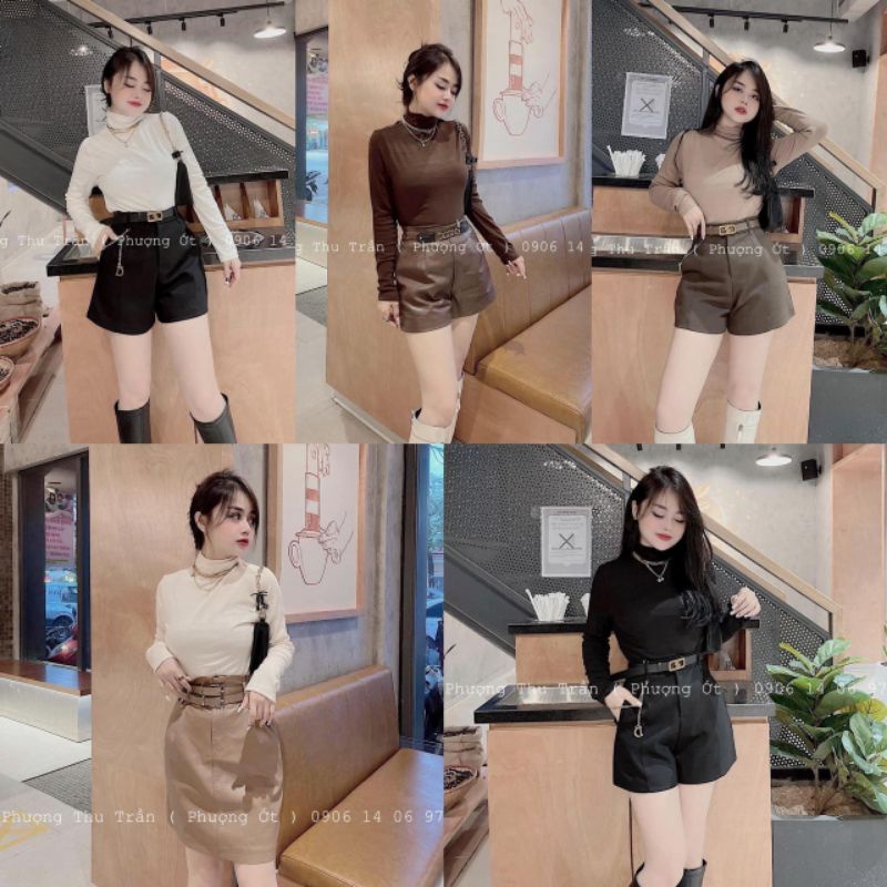 Áo Len Cổ Cao Nữ Trơn Chất Nhung Tăm Dày Dặn Có Size - Hl | BigBuy360 - bigbuy360.vn