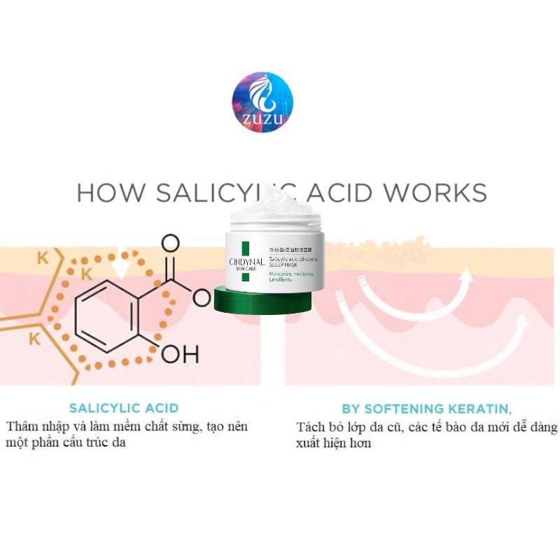 HŨ 120G GEL BHA/ SALYCILYC đắp mặt làm sạch các tế bào chết dư thừa trên da, tan dầu thừa, loại bỏ mụn ẩn, mụn đầu đen
