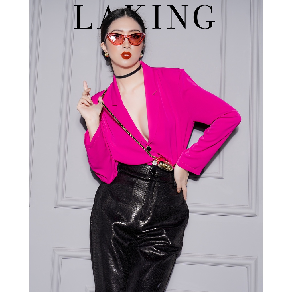 ÁO VEST HỒNG ĐẬM TD KHUY NHIỀU KIỂU