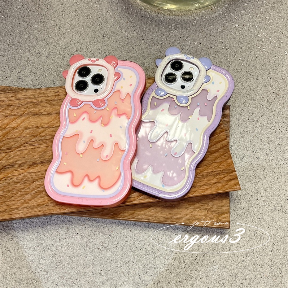Ốp Điện Thoại Họa Tiết Cây Kem / Quái Vật Nhỏ Dễ Thương Cho iPhone 14 13 12 11 Pro Max 8 7 Plus X Xs SE2020 Xr Xs Max 6 6s Plus