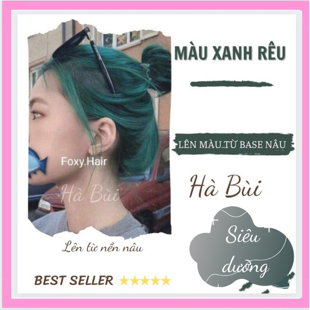 Thuốc Nhuộm Tóc Màu Xanh Rêu Xanh Lá Nâu Rêu Tặng Oxy Trợ Nhuộm