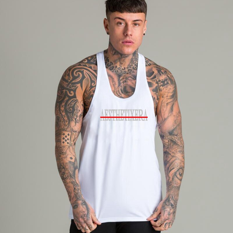 Áo thun ba lỗ không tay bằng cotton dùng luyện tập cơ bắp dành cho nam