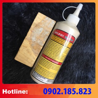 KEO DÁN GỖ HCLB 611 500ml - WoodGlue cho sàn gỗ, cầu thang, ghép mộng tủ giường, dán nhựa fomex, điền đầy gỗ [ bàn ghế ]