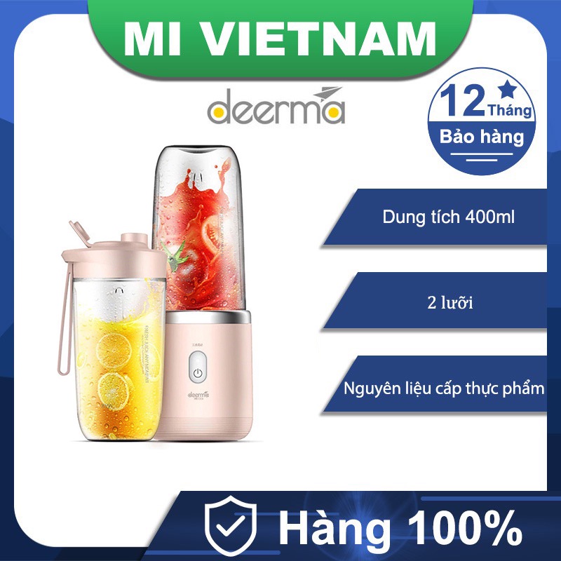 Máy Xay Sinh Tố cầm tay Deerma Mini Juice Blender Tiện Dụng thông minh, DEM-NU05 - Chính hãng