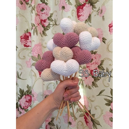 Trái tim handmade bằng len | Trái tim len quà tặng valentine / sinh nhật / trang trí