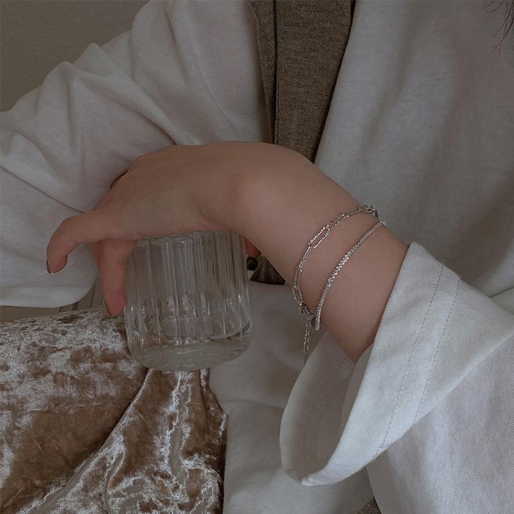 Vòng Tay Dây Xích Thiết Kế Đơn Giản Thanh Lịch Thời Trang Dự Tiệc Cưới Cho Nữ