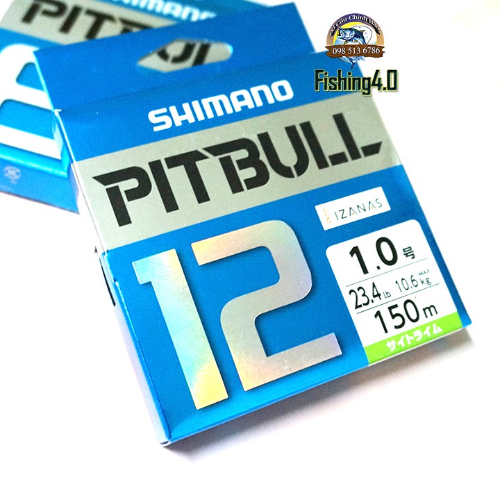 Dây dù pe Shimano PITBULL X8 X12 - 150m 200m - Chính Hãng