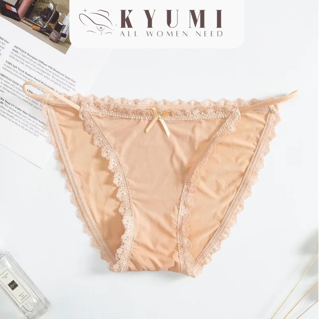 Quần lót nữ lụa cao cấp KYUMI OFFICIAL quần chip nữ mềm mại THUN LẠNH DÂY EO gợi cảm thoáng khí bảo vệ sức khoẻ 1160 | BigBuy360 - bigbuy360.vn