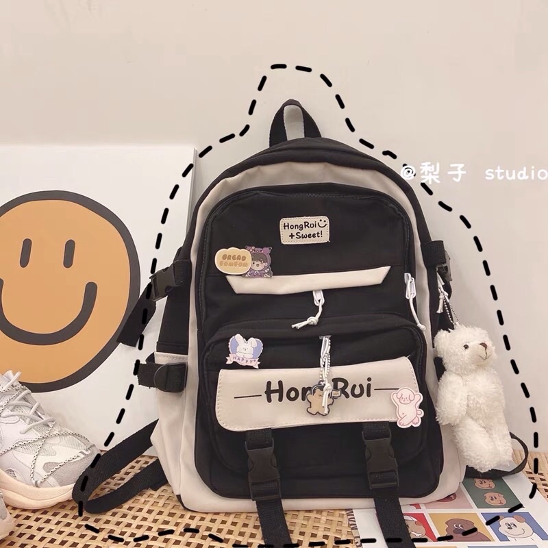 Balo đi học HR tặng sticker Hiyoshop