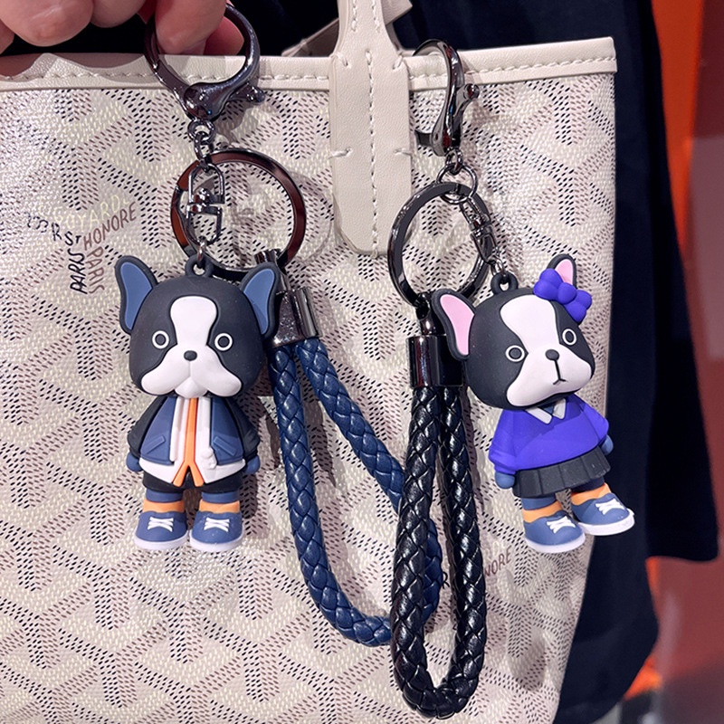 Móc Khóa Hình Chó Bull Hoạt Hình Dễ Thương Cho Cặp Đôi
