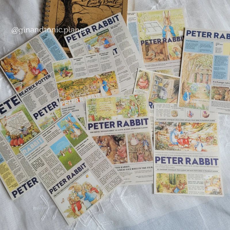 Set 10 tấm giấy nền trang trí fairy tale dùng decor sổ bullet journal - ginandtonic