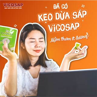 Kẹo dừa sáp Vicosap lá dứa [100g]