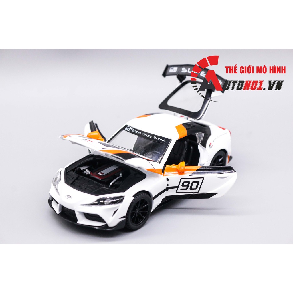 MÔ HÌNH XE TOYOTA SUPRA GT4 1:32 GREY ORANGE NEWAO 7573